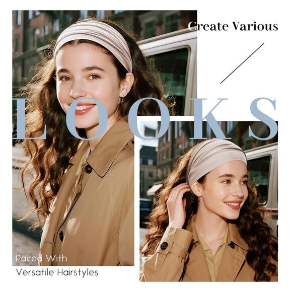 Wide Fabric Headbands for Women Non Slip Comfortable Hair Accessories main image 5